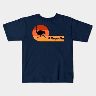 Retro Vintage Allegedly Ostrich Kids T-Shirt